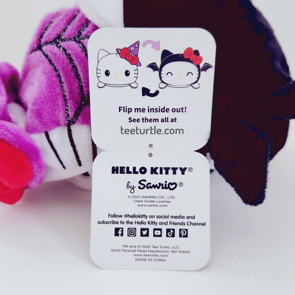 TeeTurtle Sanrio Hello Kitty Bat & Witch Reversible Plush - Picture 11 of 11